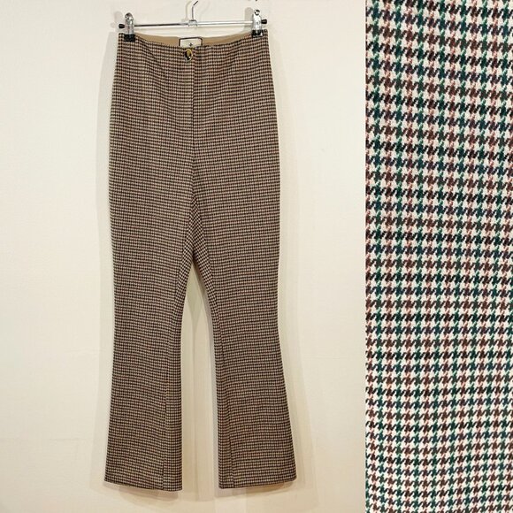 Tuckernuck Pants - New Tuckernuck Ashford Fall Houndstooth Ponte Kickflare Pant XS $168